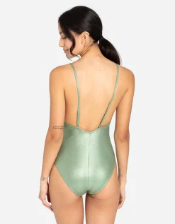 Badpak - Gerecycled polyester - groen