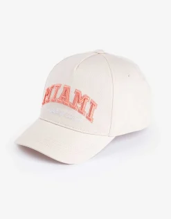 Baseballpet - Borduursel - beige