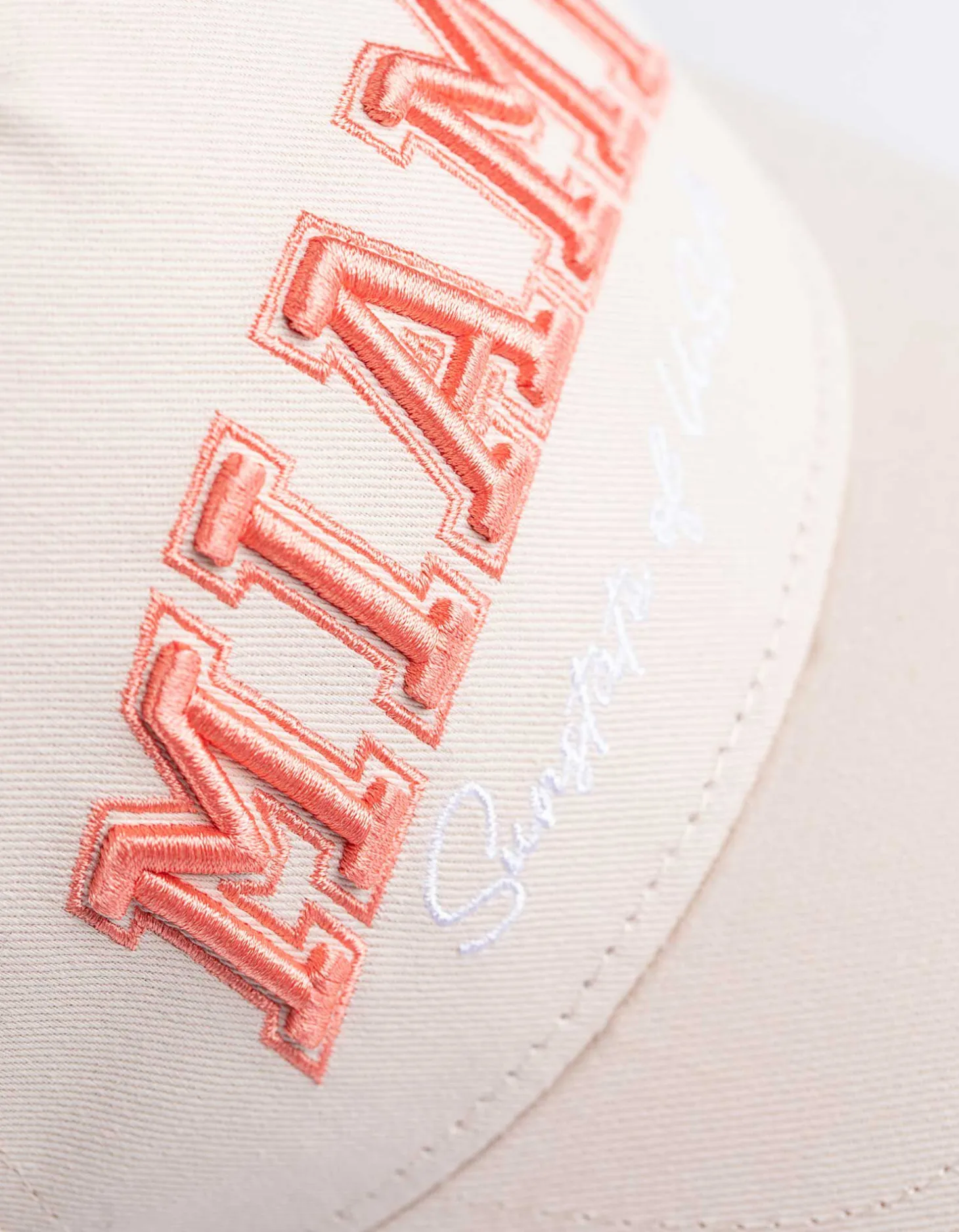 Baseballpet - Borduursel - beige