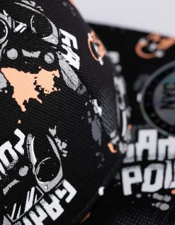 Baseballpet - Print all-over - zwart