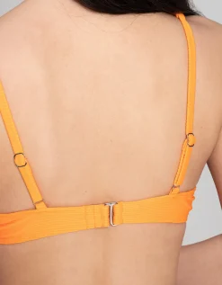 Bikinitop - Fijne ribstof - oranje