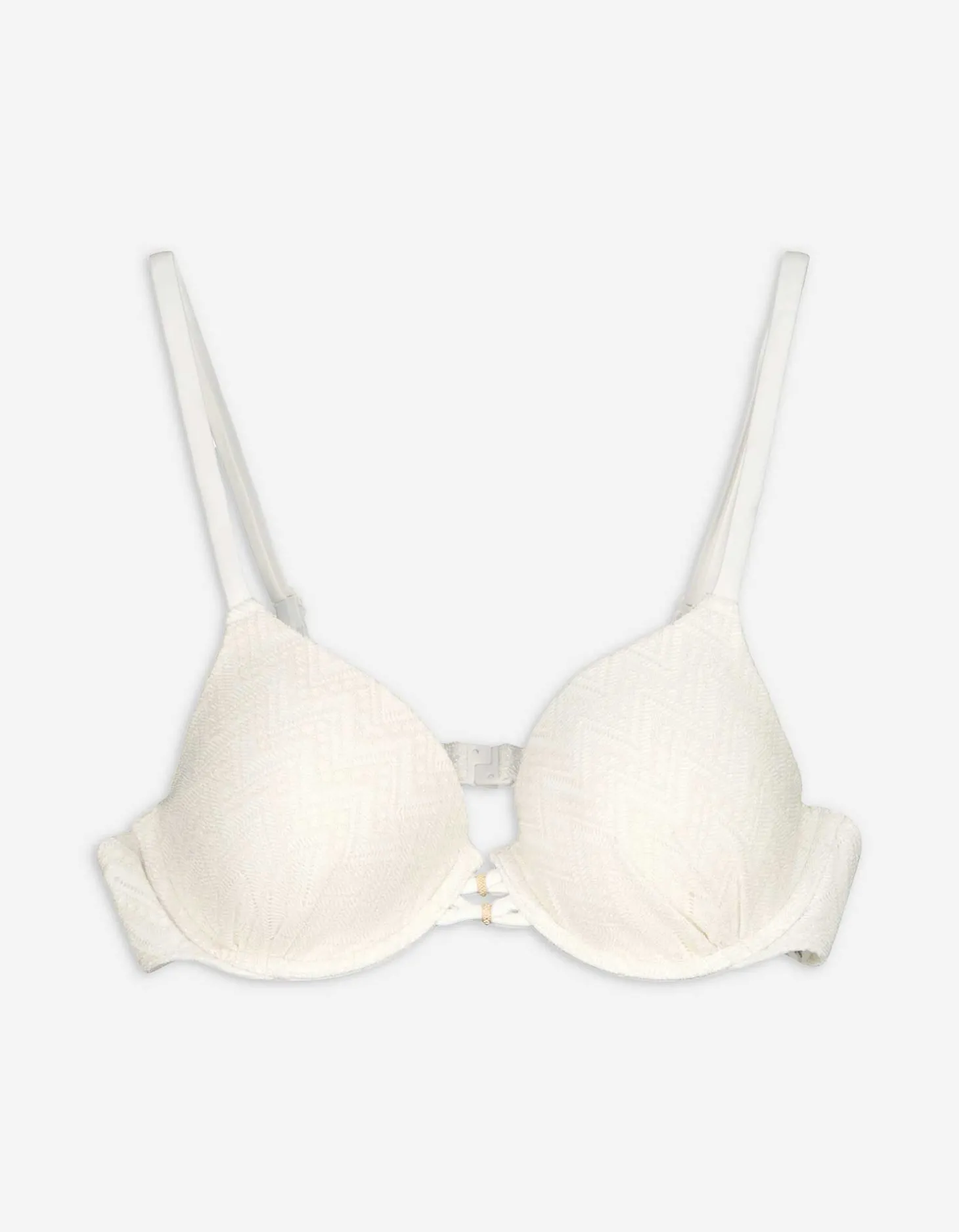 Bikinitop - Lurex - wit