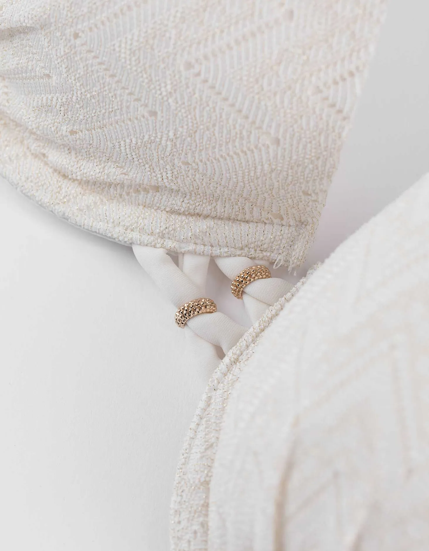 Bikinitop - Lurex - wit