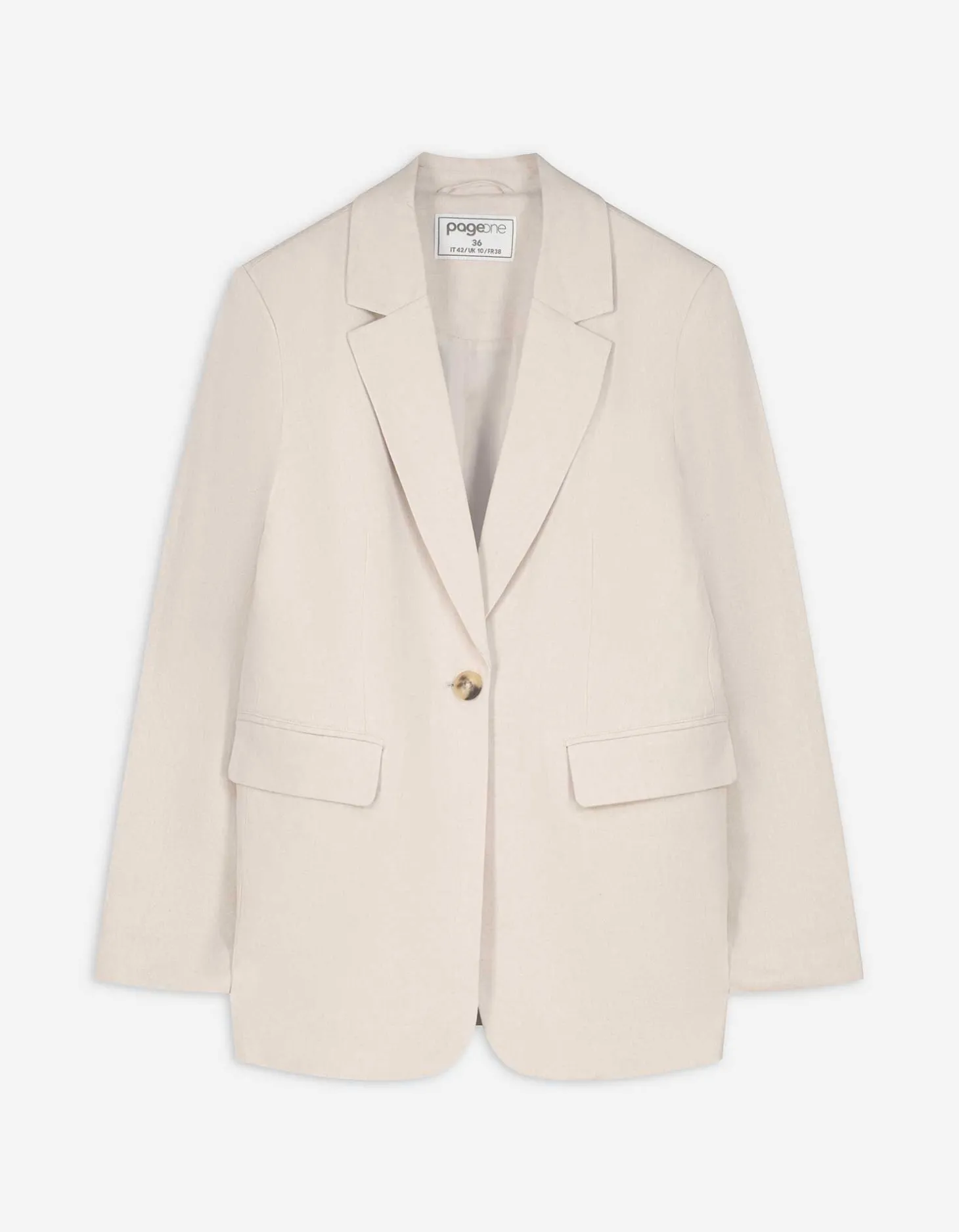 Blazer - Effen - beige