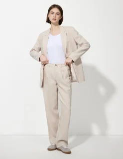 Blazer - Effen - beige