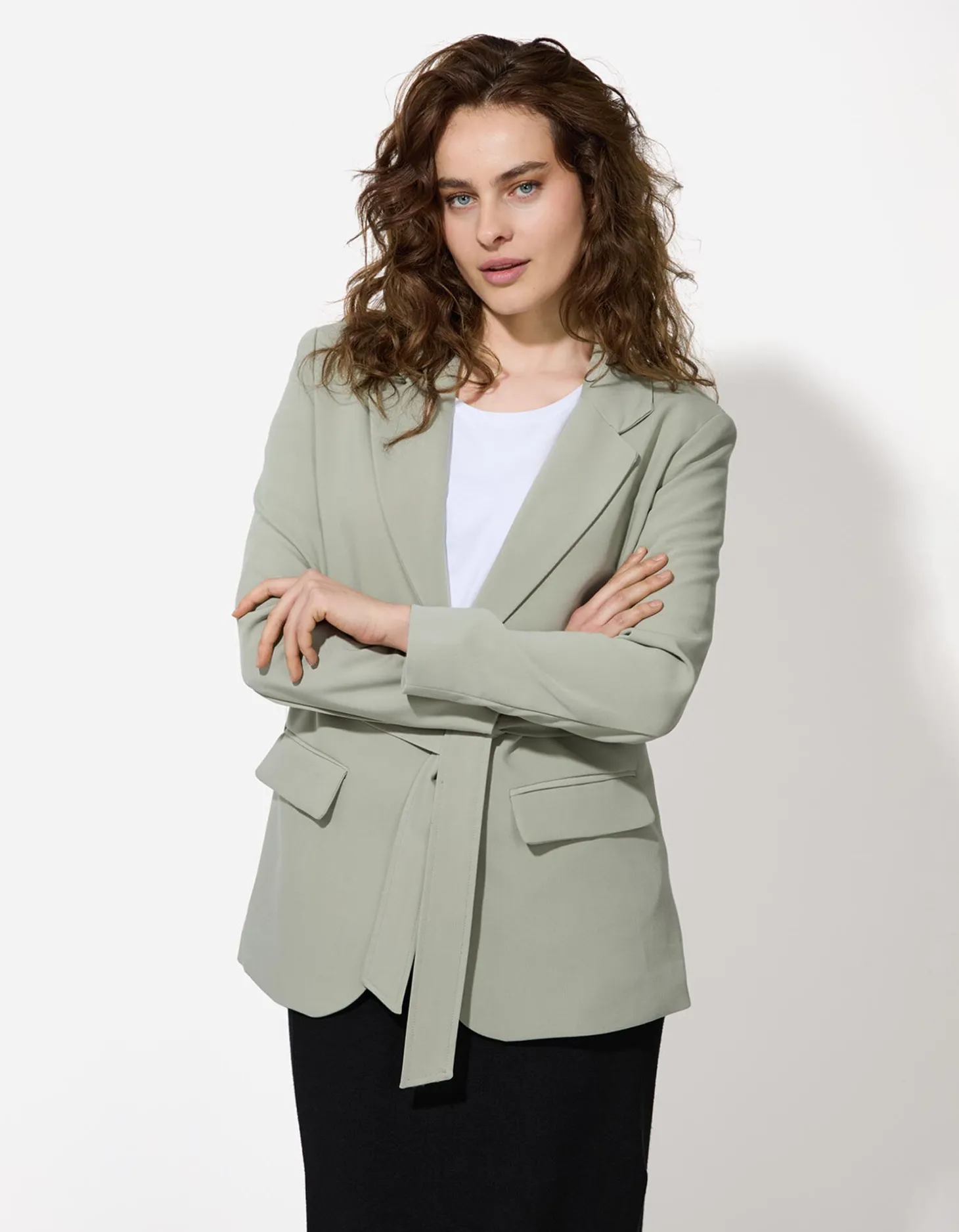 Blazer - Effen - donkergroen
