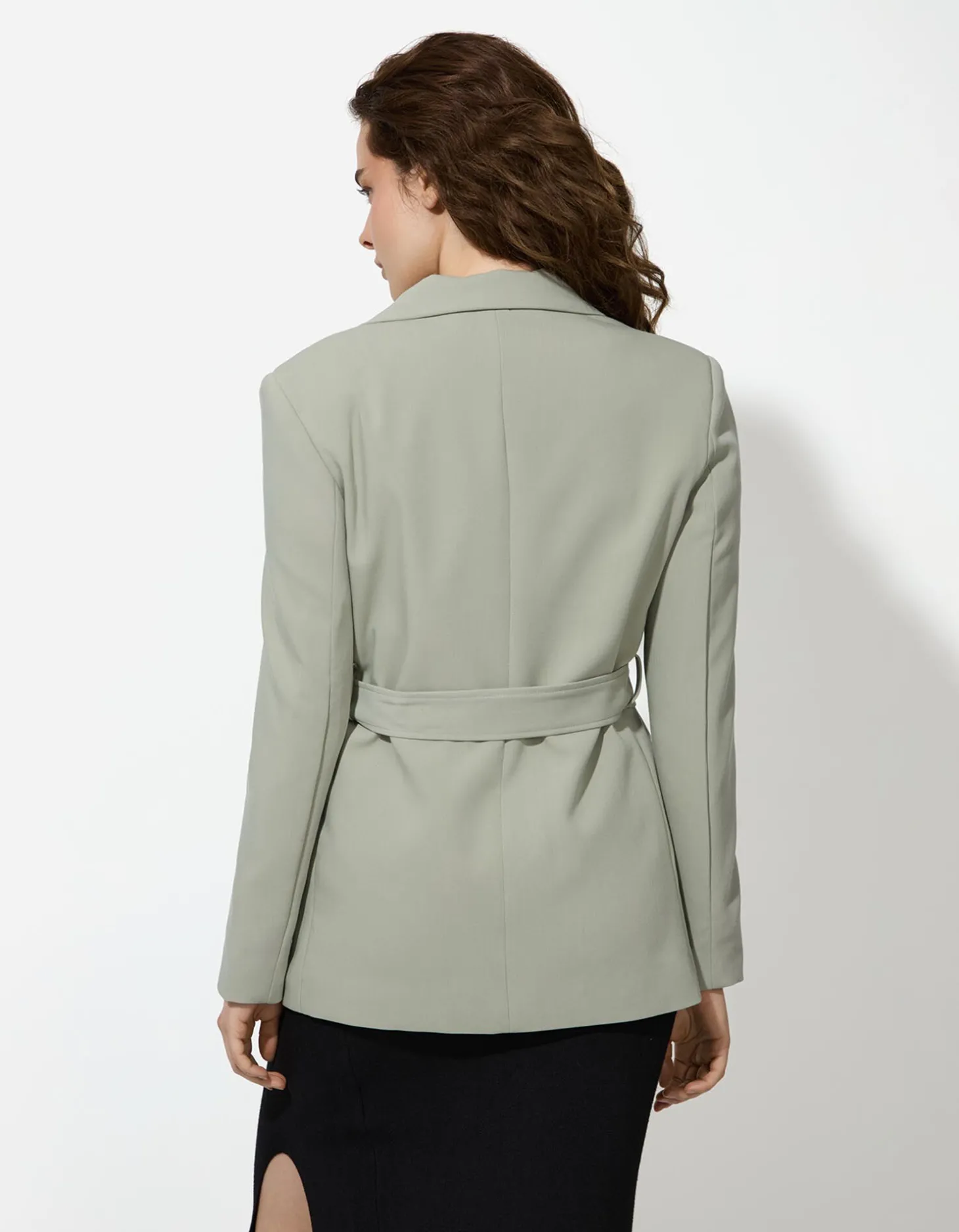Blazer - Effen - donkergroen