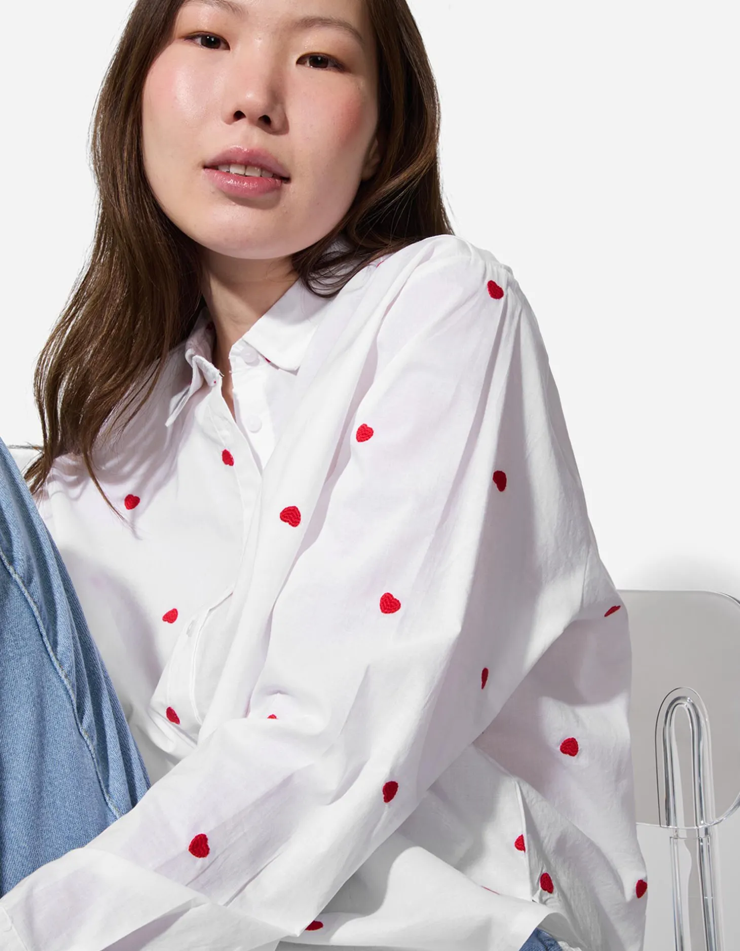 Blouse - Borduursel - wit
