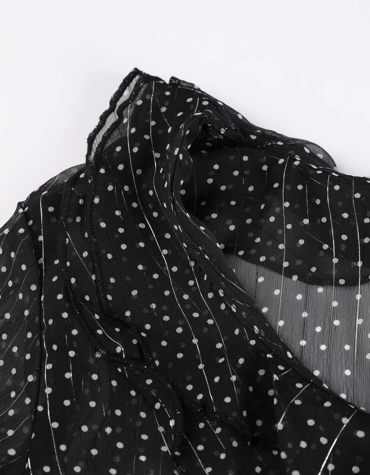 Blouse - Chiffon - zwart