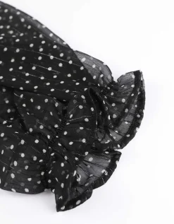 Blouse - Chiffon - zwart