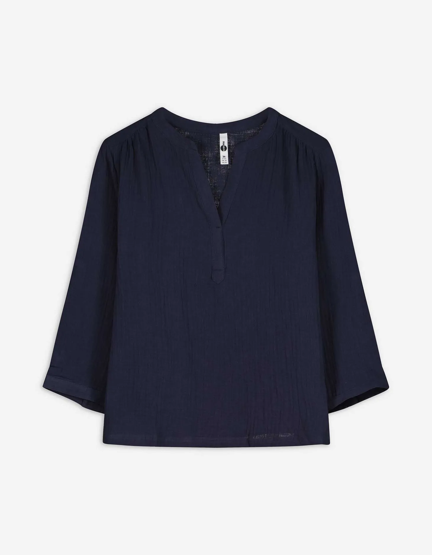 Blouse - Effen - donkerblauw