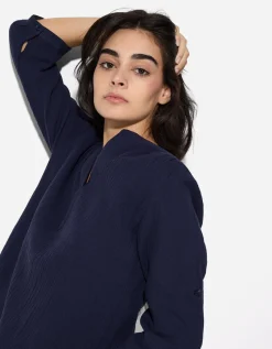 Blouse - Effen - donkerblauw