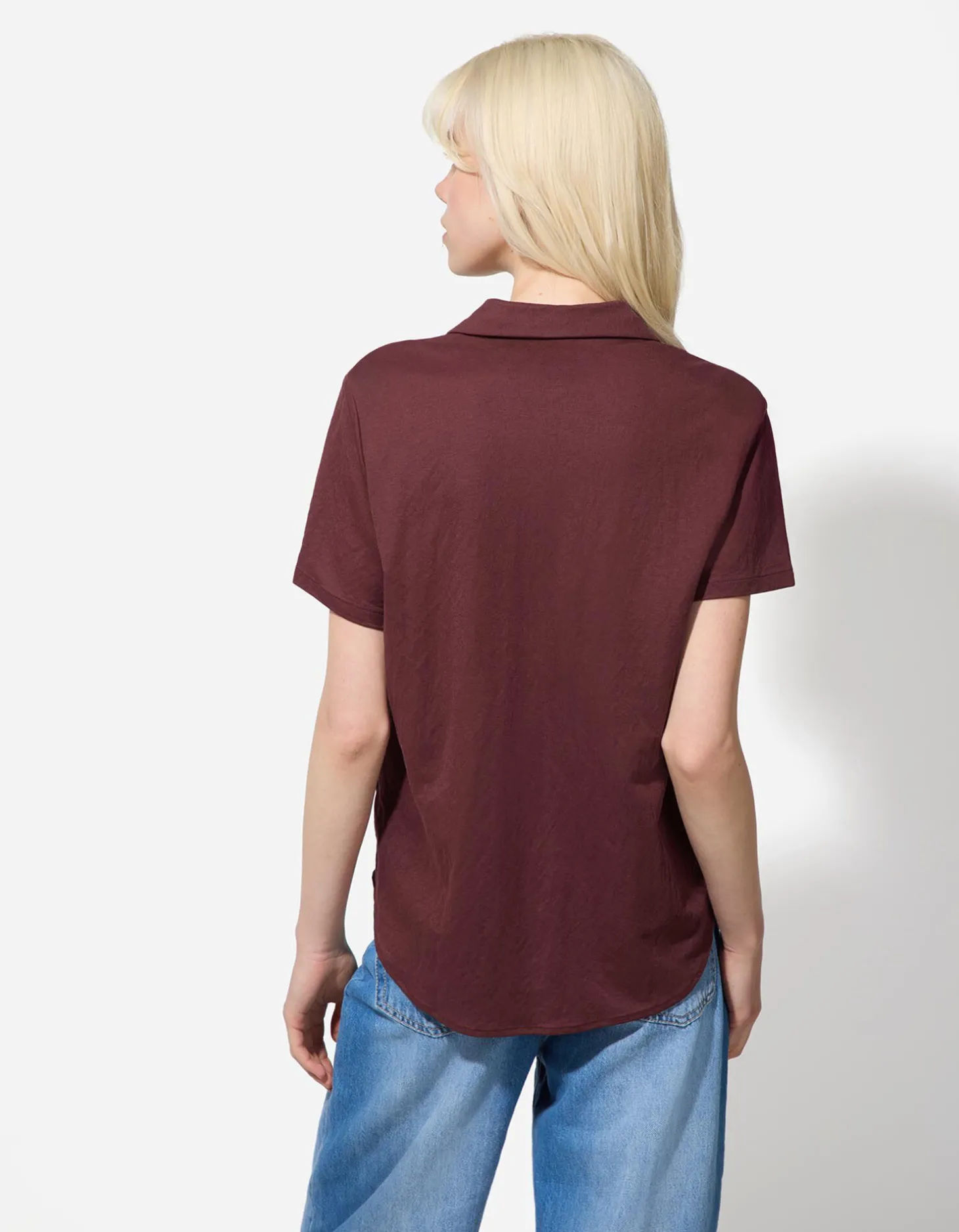 Blouse - Effen - donkerrood