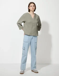 Blouse - Effen - lichtgroen
