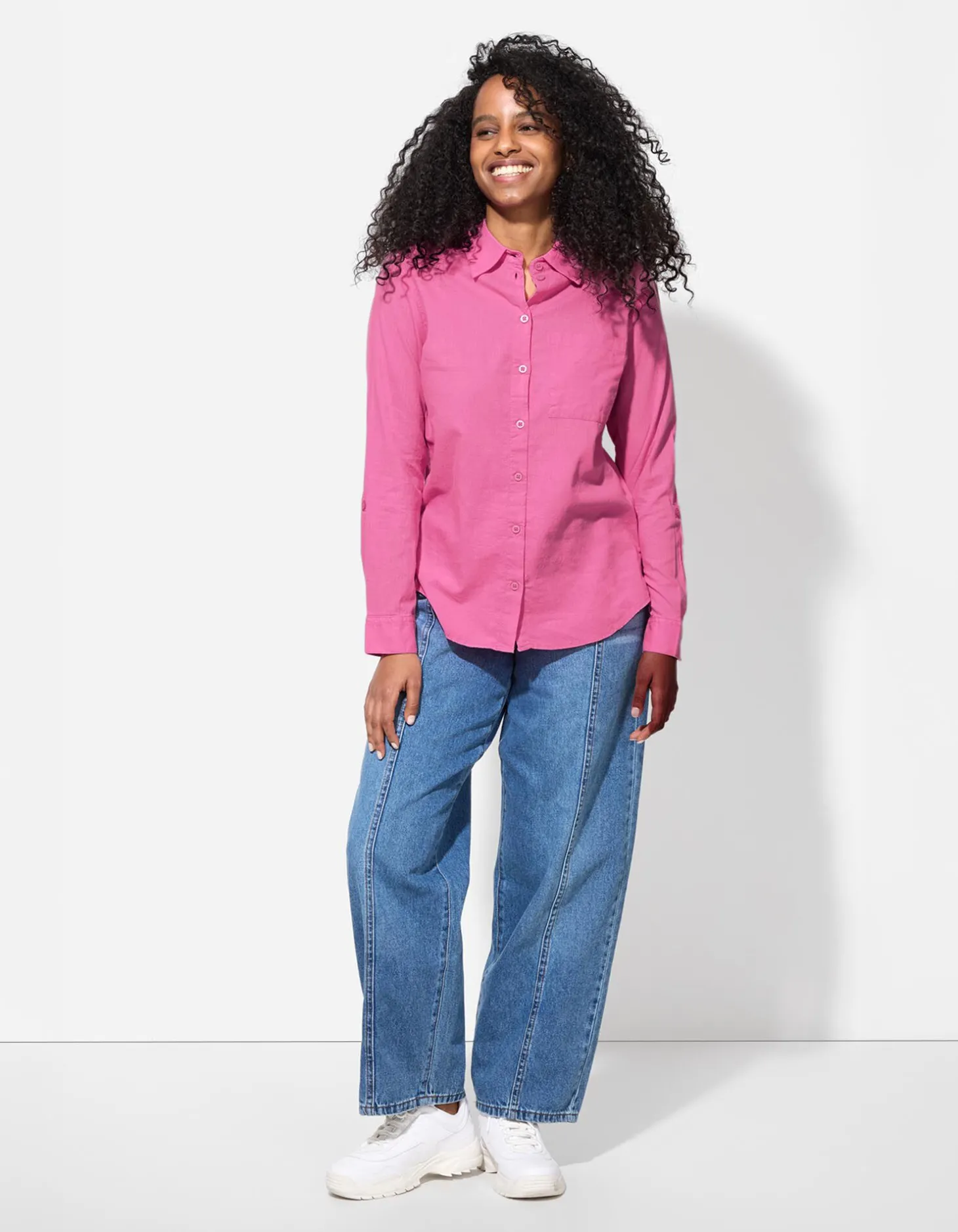 Blouse - Effen - pink
