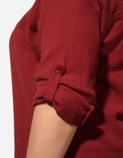 Blouse - Katoen - donkerrood