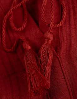 Blouse - Katoen - donkerrood