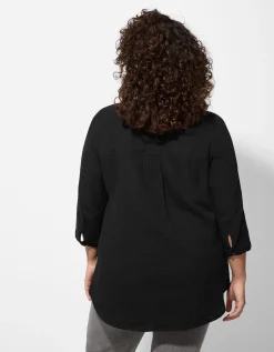 Blouse - Katoen - zwart