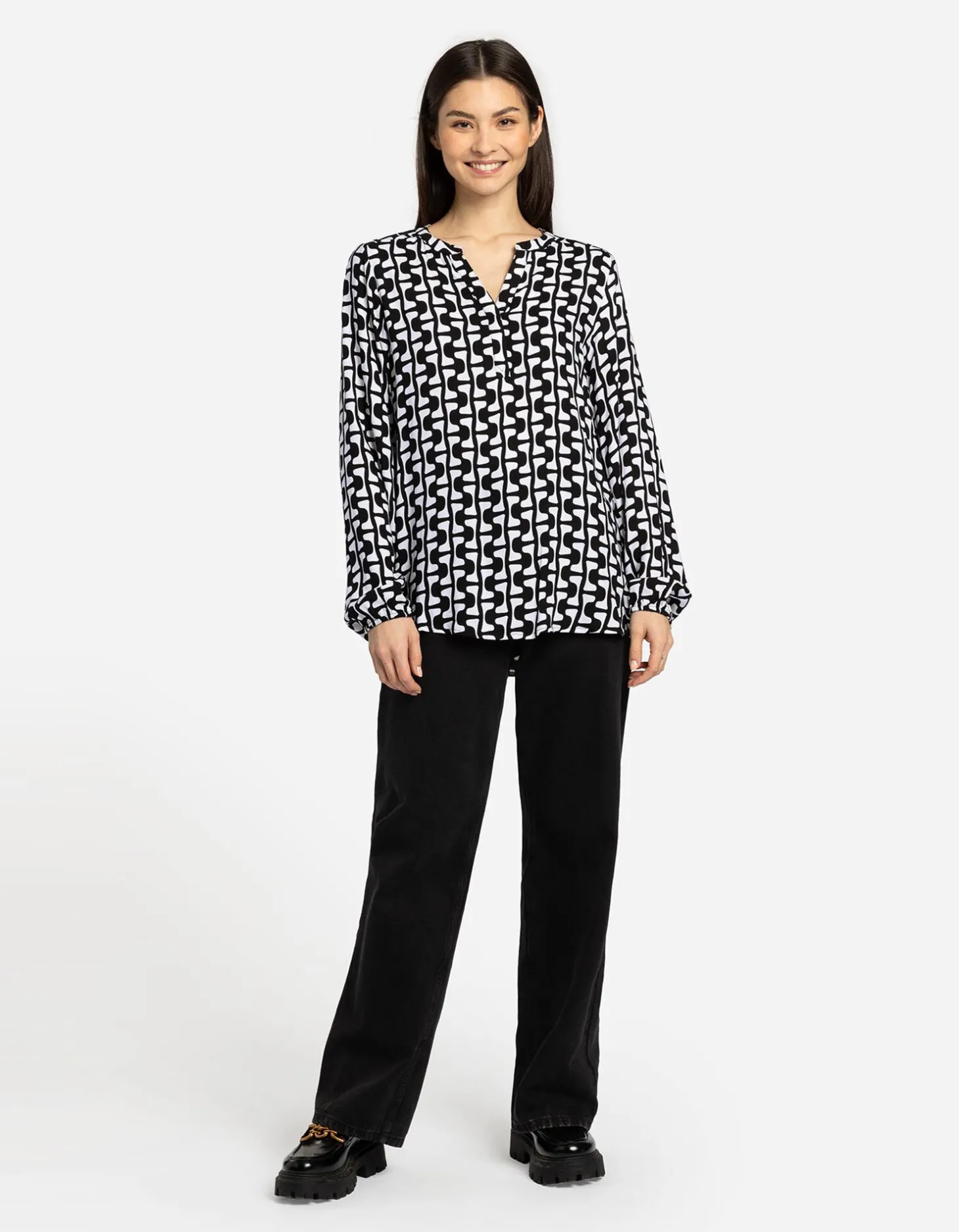 Blouse - LENZING™ ECOVERO™ - beige