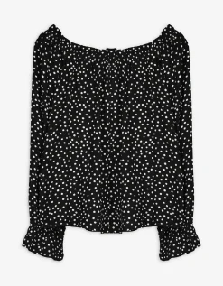 Blouse - LENZING&trade; ECOVERO&trade; - zwart