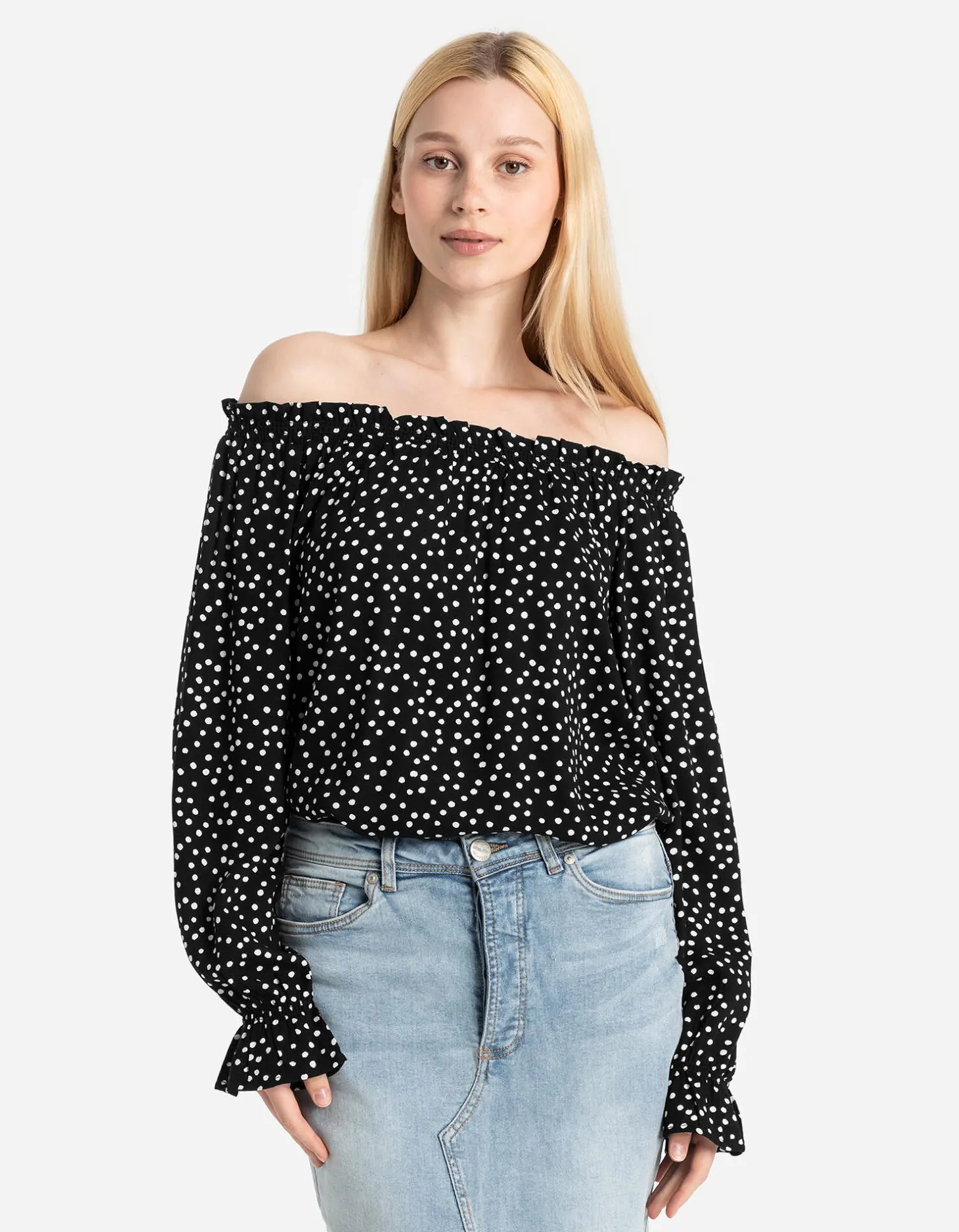 Blouse - LENZING™ ECOVERO™ - zwart