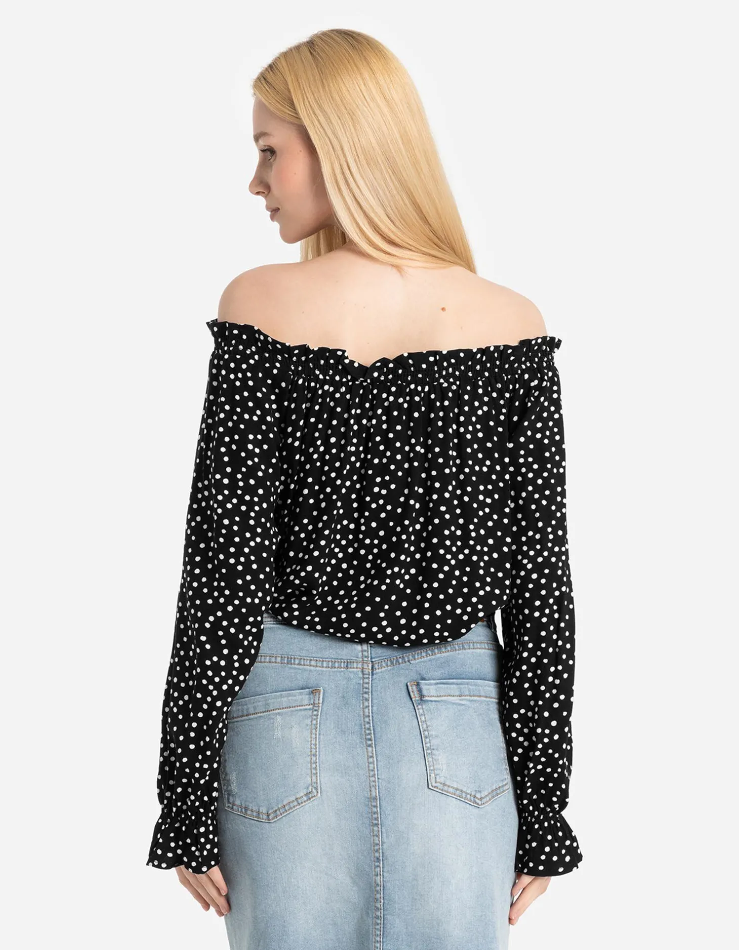 Blouse - LENZING™ ECOVERO™ - zwart
