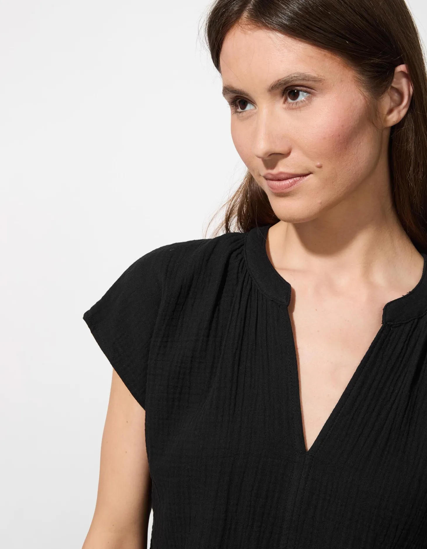 Blouse - Mousseline - zwart
