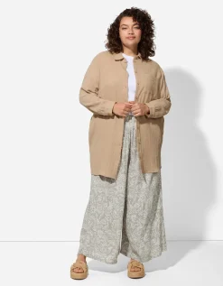 Blouse - Overhemd kraag - beige
