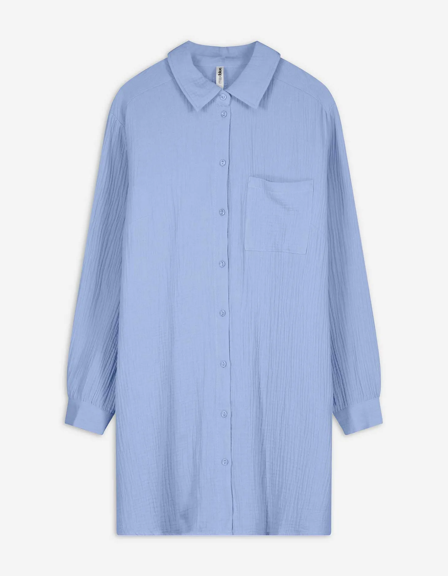 Blouse - Overhemd kraag - blauw