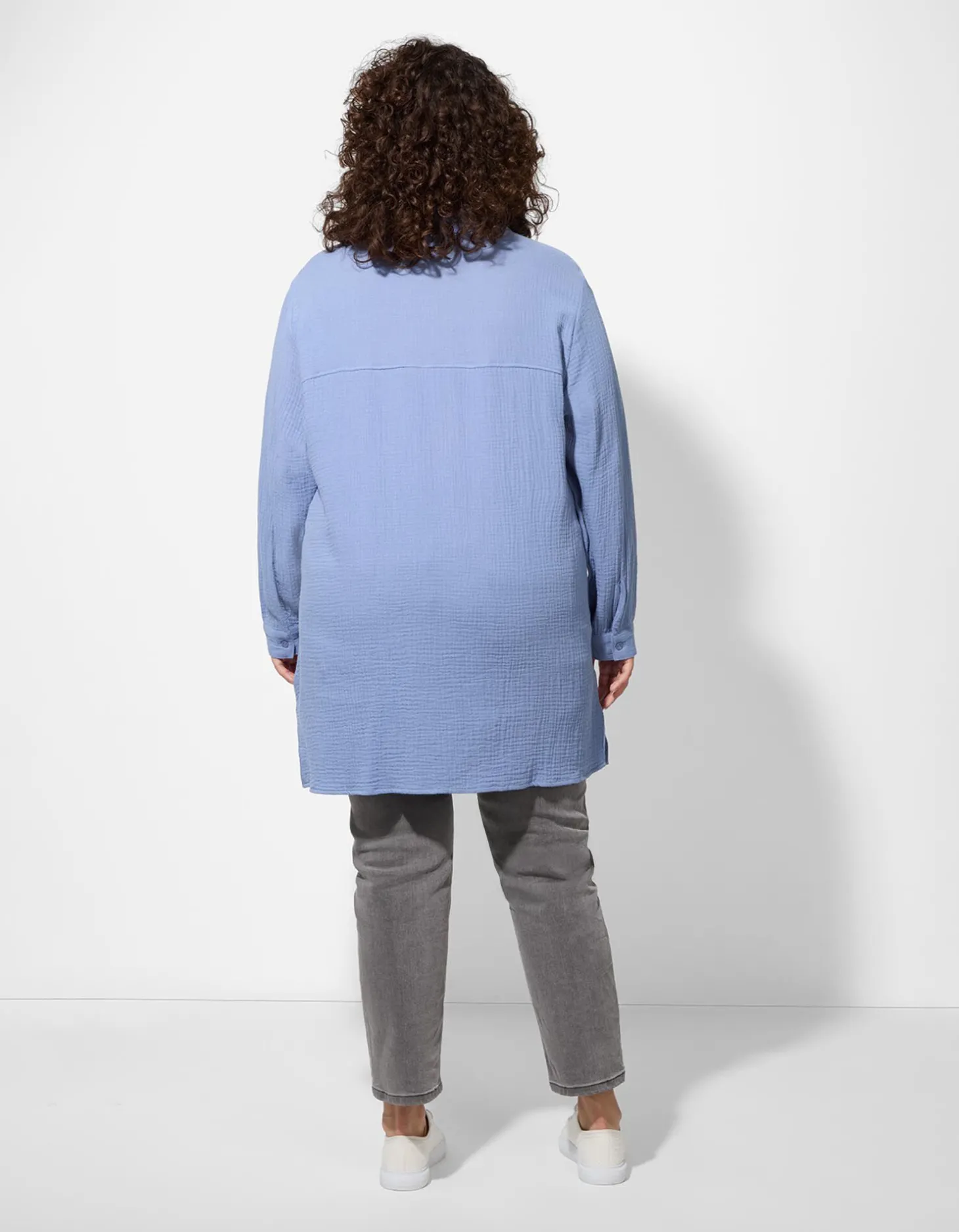 Blouse - Overhemd kraag - blauw