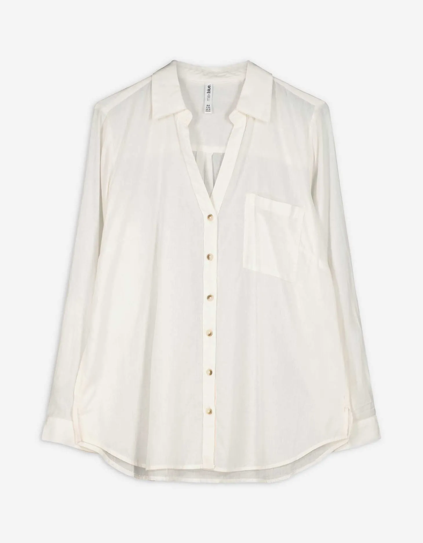 Blouse - Overhemd kraag - wit