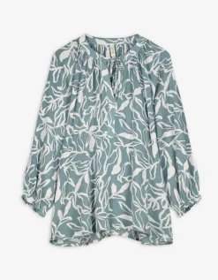 Blouse - Print all-over - lichtgroen