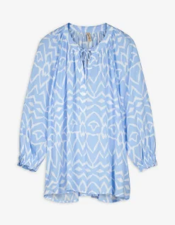 Blouse - Print all-over - lichtblauw