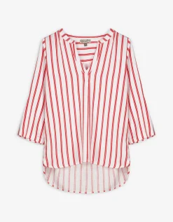 Blouse - Strepen - rood