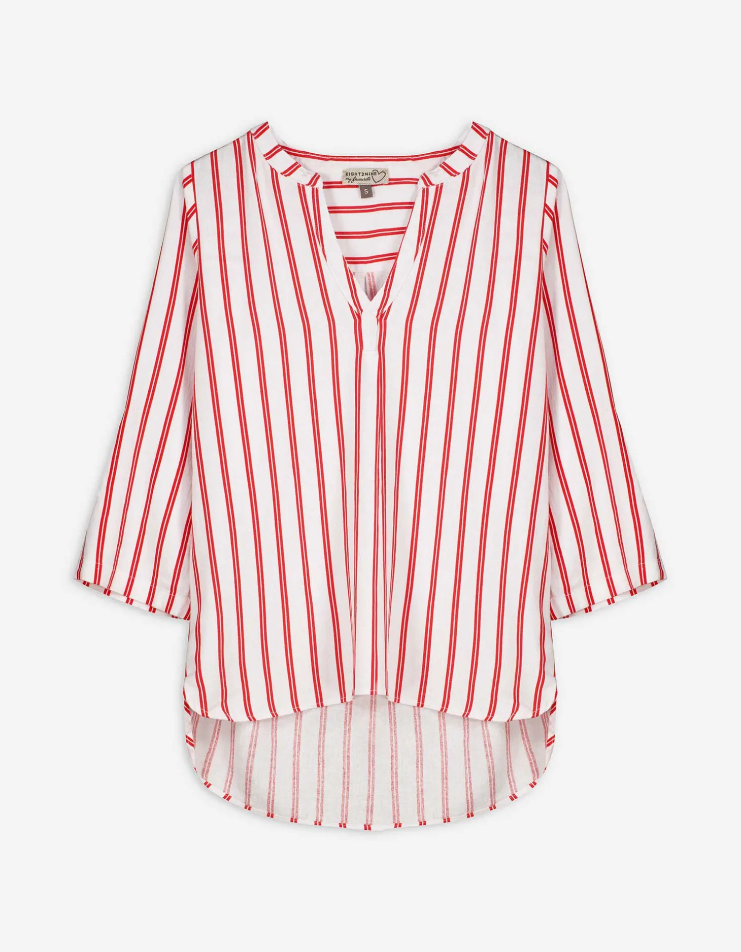 Blouse - Strepen - rood