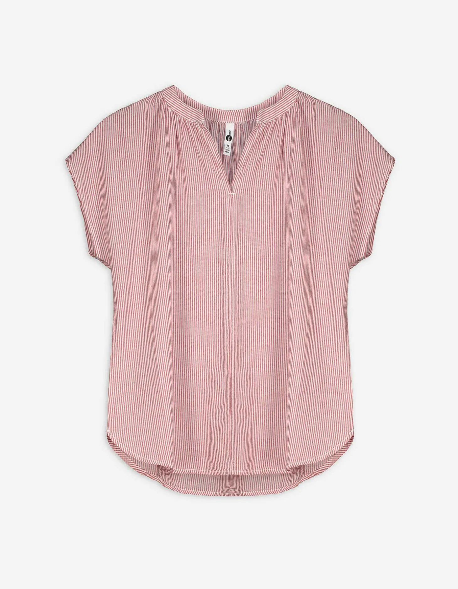 Blouse - V-hals - donkerrood