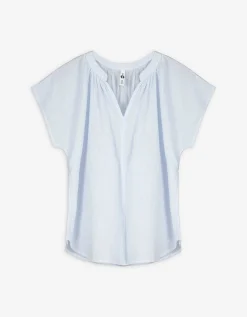Blouse - V-hals - lichtblauw