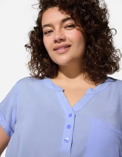 Blouse - Viscose - lichtblauw
