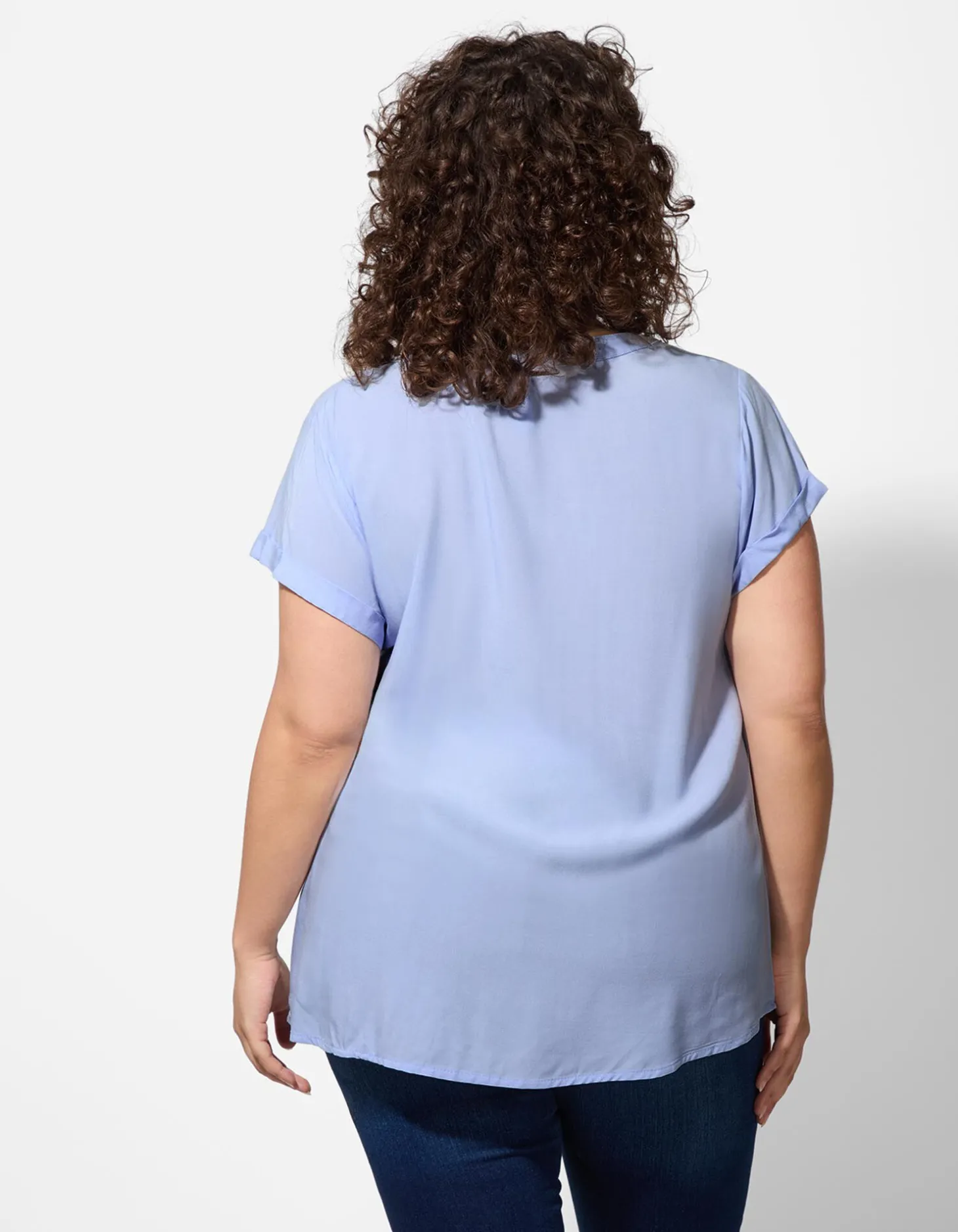 Blouse - Viscose - lichtblauw