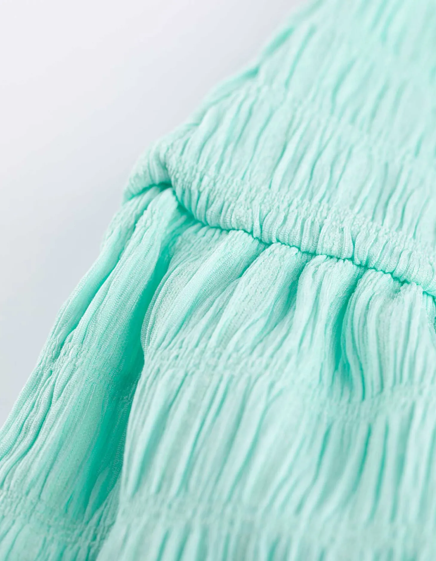 Blouse en rok set - Volants - turkoois