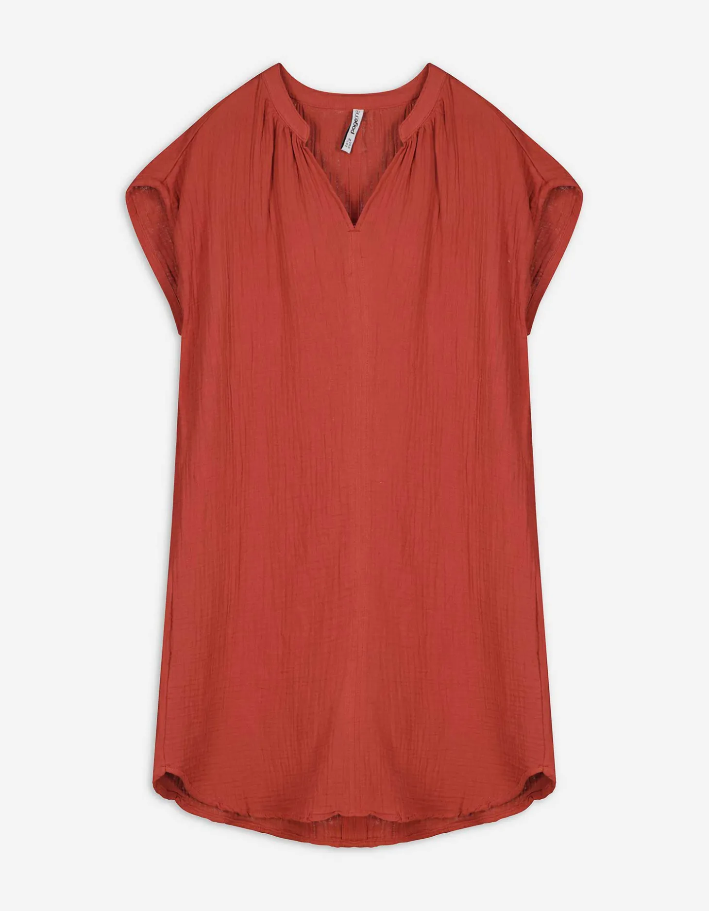 Blousejurk - Mousseline - donkerrood
