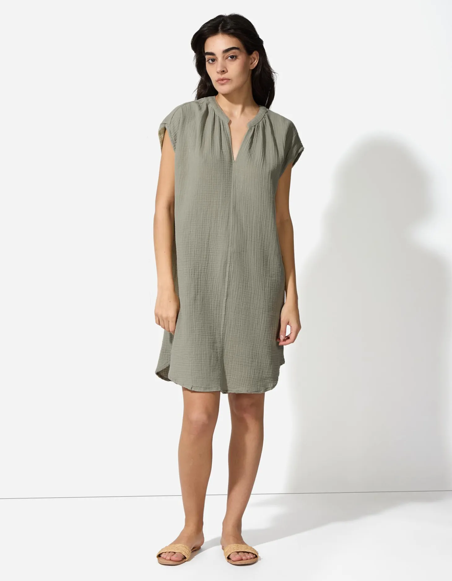 Blousejurk - Mousseline - groen