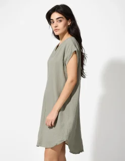 Blousejurk - Mousseline - groen