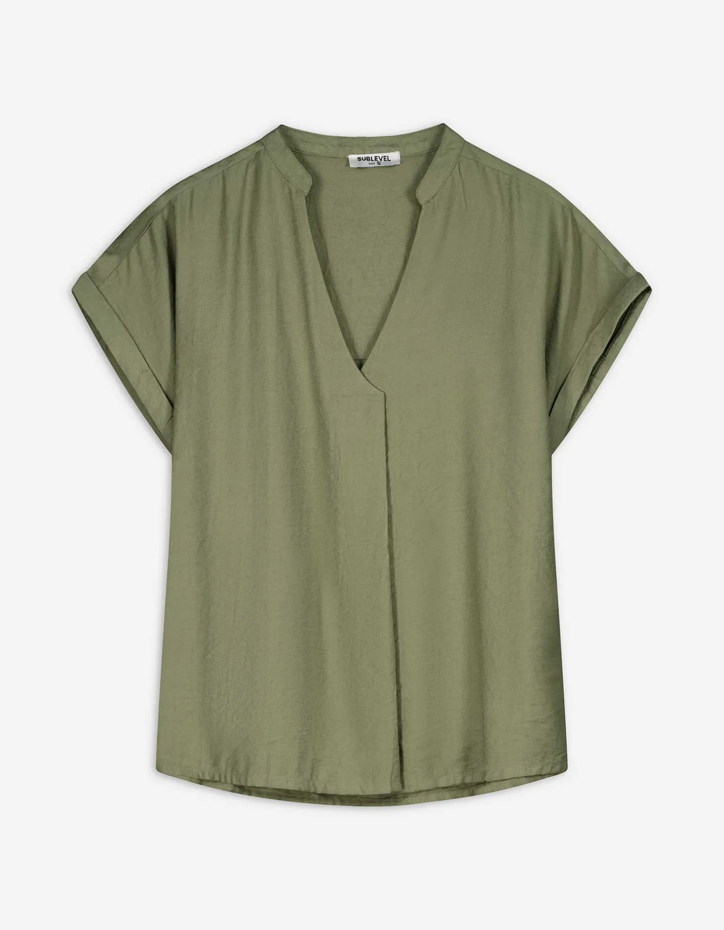 Blouseshirt - Effen - groen