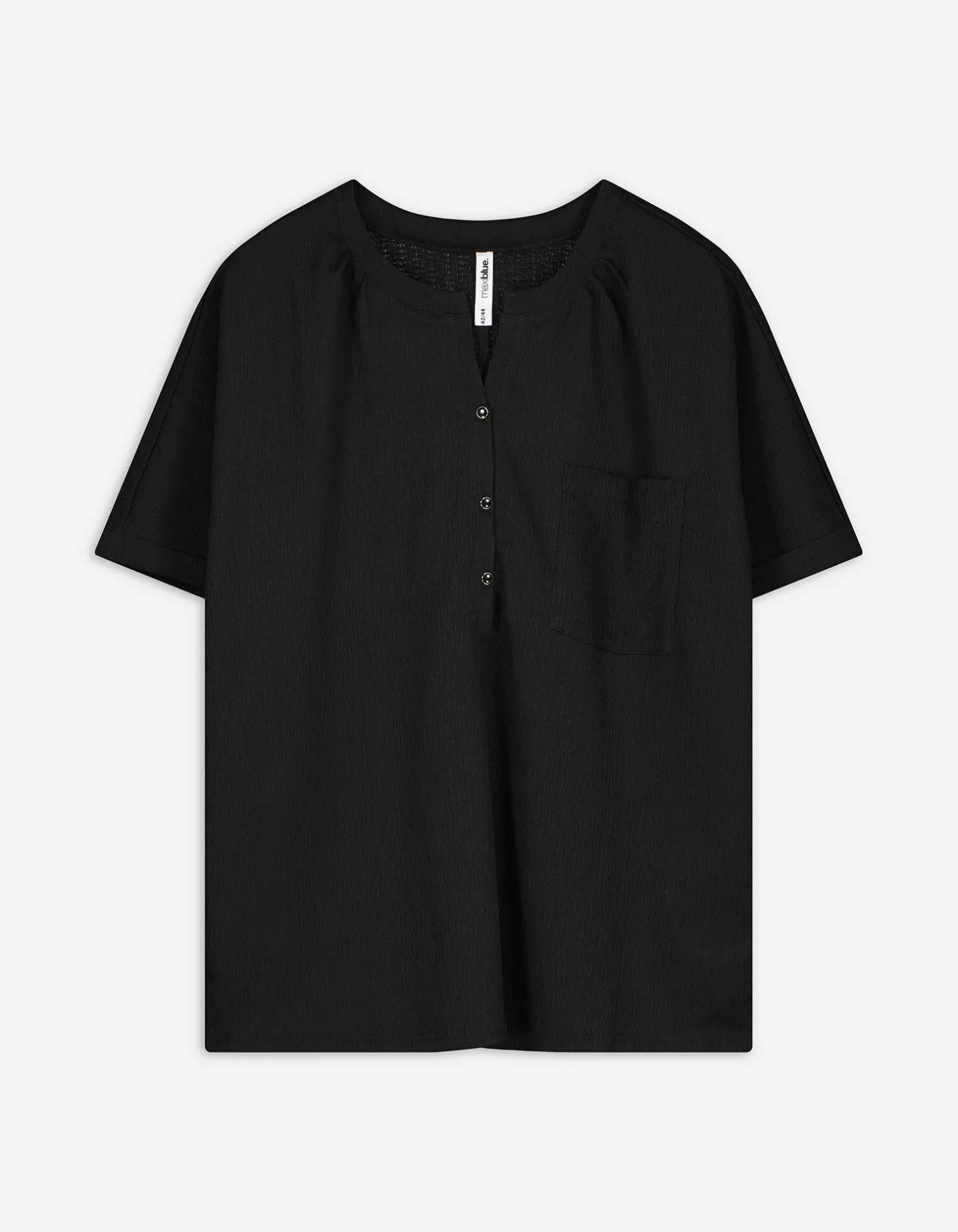 Blouseshirt - Effen - zwart