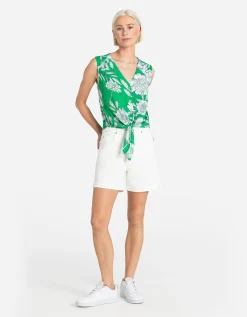 Blouseshirt - Geknoopt detail - groen
