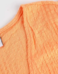 Blouseshirt - Geknoopt detail - oranje