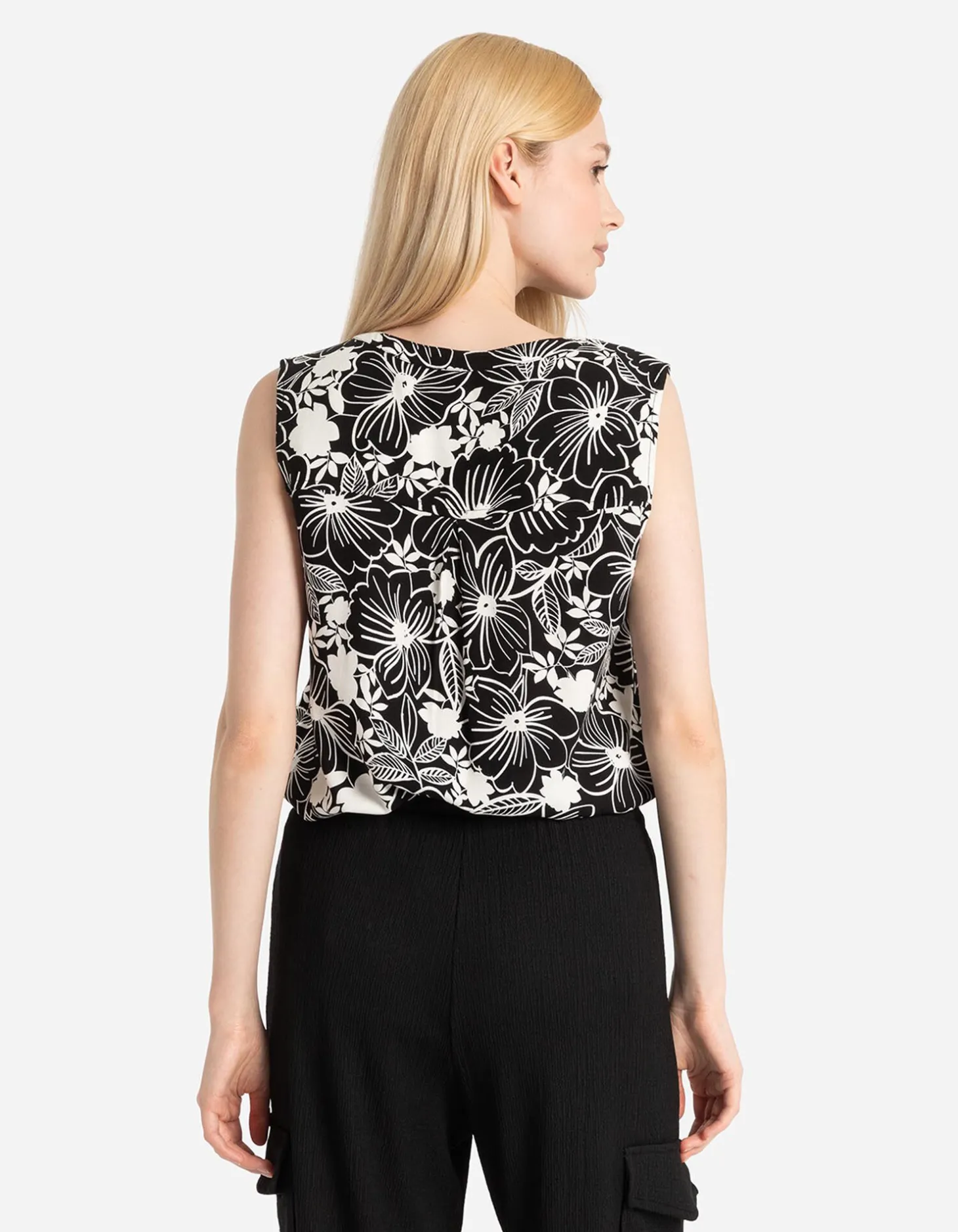 Blouseshirt - LENZING™ ECOVERO™ - zwart