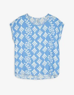 Blouseshirt - LENZING™ ECOVERO™ - lichtblauw