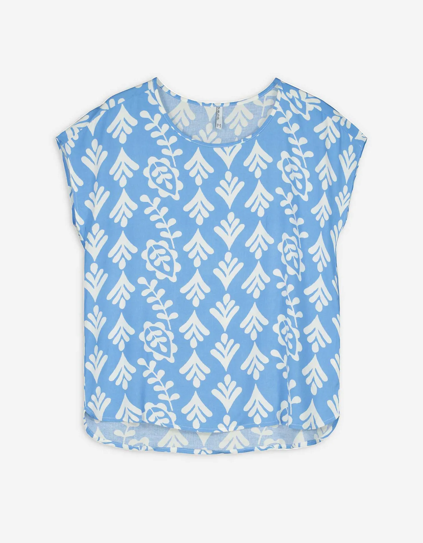 Blouseshirt - LENZING™ ECOVERO™ - lichtblauw